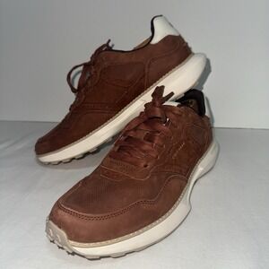 Cole Haan Sneakers Men's 8.5 Grandpro Ashland Flowerfoam Brown Suede Lace Up EUC